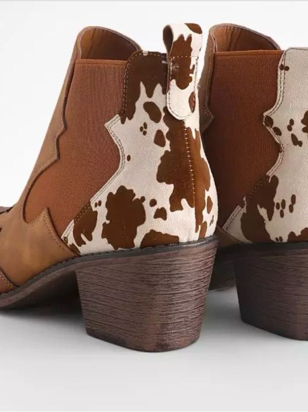 Buckle Pierre Dumas Wilder Ankle Boot Brown Cowhide Accent Western Boots Size 7 - Picture 4 of 11